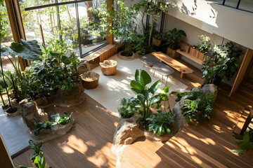 botanic clean interior modern concept and natural