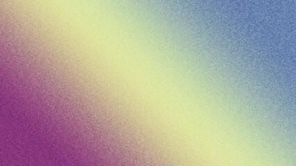 Bright and Textured Gradient Background in Blue, Yellow, and Purple with Noise Effect, Ideal for Creative Content, Modern Designs, and Digital Art Projects Seeking a Unique Visual Aesthetic