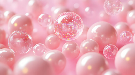 Pink Bubbles Abstract Background, texture, pattern, design, shiny, glossy