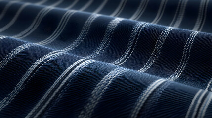 Naklejka premium Striped Fabric Texture, textile, blue, white, stripes, pattern