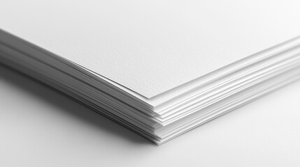 Clean white letterhead mockup on minimalist background for branding presentation. Generative AI