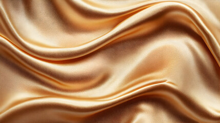Fototapeta premium Golden Satin Fabric Texture, background, silk, smooth, soft, luxurious