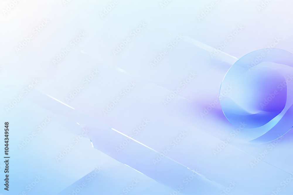 Poster a minimalistic background featuring soft blue hues with subtle gradients and a circular shape, creat