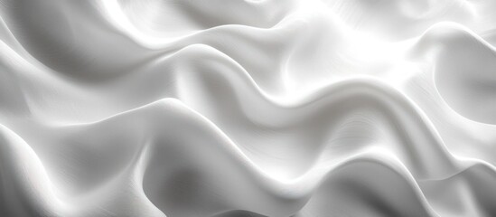 Fototapeta premium Abstract White Fabric with Soft, Wavy Texture