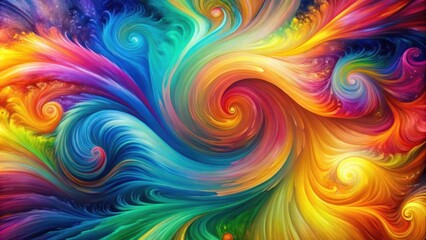 Obraz premium Abstract colorful background with vibrant swirls and textures, abstract, colorful, background, vibrant, swirls, textures