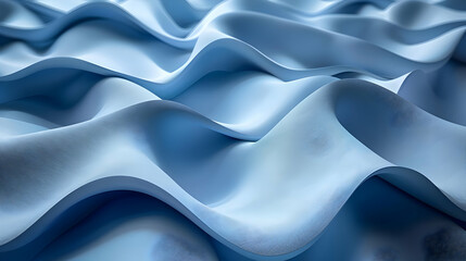 Obraz premium Abstract Blue Wavy 3D Background
