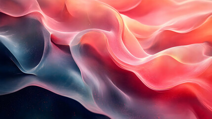 Abstract Background with Pink and Blue Wavy Lines