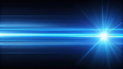 Obraz premium Blue streak of light moving in a straight line, motion, linear, speed, blur, abstract, futuristic, technology, digital