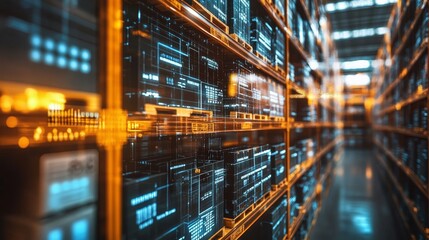 Digital technology of smart warehouse management system using augmented reality technology to identify package picking and delivery 