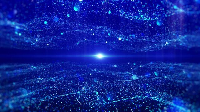 Underwater Scene with Particle Glittering