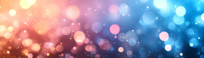 Abstract Background with Blue and Pink Bokeh Lights