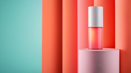 Glowing Beauty Products in Holographic Display for Modern Influencer Branding