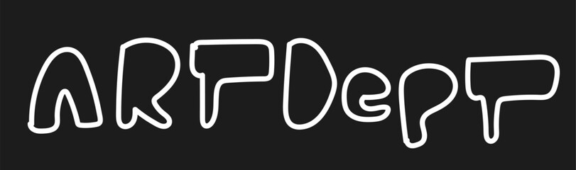 Fototapeta premium Art hand drawn wording doodle vector. Department. 