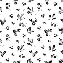 cute small flower seamless  pattern on white background