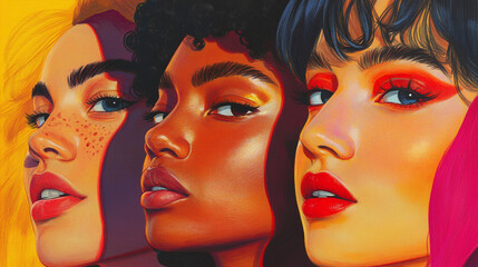 Diverse Friends Fashion Photoshoot: Unique Cultural Outfits in Joyful Moments
