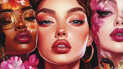 Diverse Friends Fashion Photoshoot: Unique Cultural Outfits in Joyful Moments
