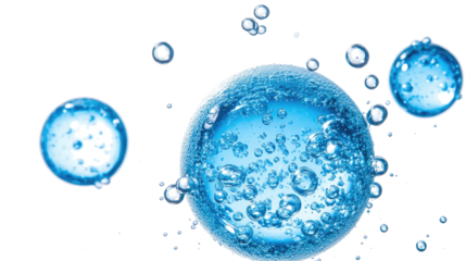 Air Oxygen Cell Bubbles Floating in a Clear Environment Generative AI