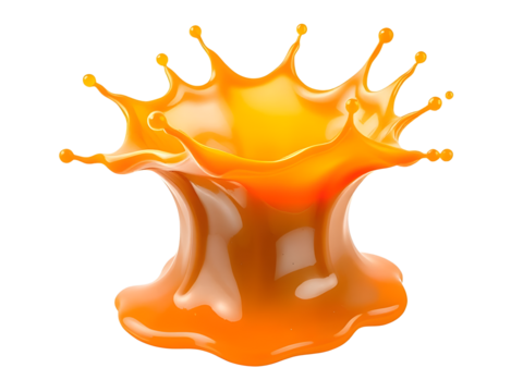 orange caramel liquid crown like splash