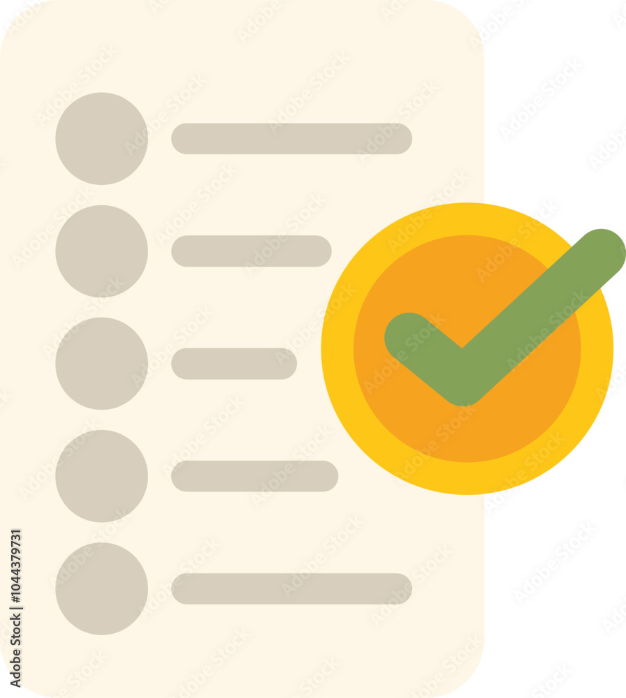 Poster checklist is showing a completed task with a check mark icon