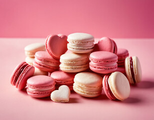 Obraz premium macaroons on a wooden table