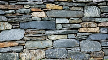 Serene cat perched upon a textured stone wall, captivating blend of nature's charm and architectural beauty