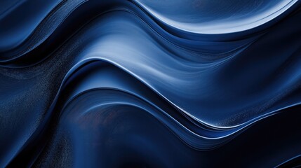 Obraz premium Abstract Blue Wavy Lines and Subtle Sparkle