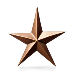 Obraz premium Elegant Copper Star Sculpture on Black Background A Stunning Decorative Piece for Modern Interiors and Artistic Displays