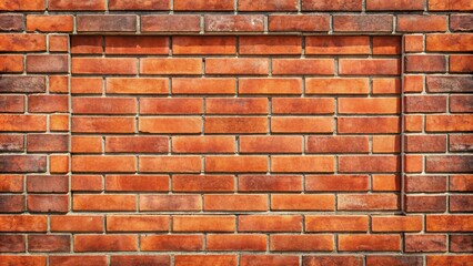 Obraz premium Red brick wall background with asymmetrical rectangular bricks
