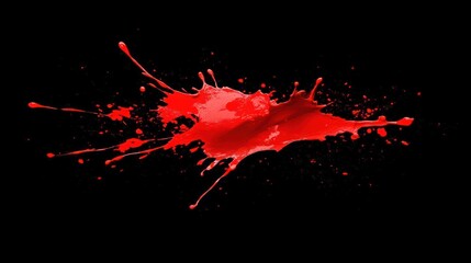 A vibrant splash of red paint against a black background, conveying energy and creativity.