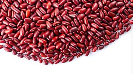 Red kidney beans isolated on white background