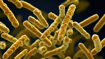 Ancient microbes under microscope reveal intricate cellular structures, showcasing their mysterious and ancient nature, ideal for scientific and educational content.