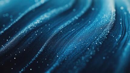 Abstract Blue Glittering Background with Bokeh Effect