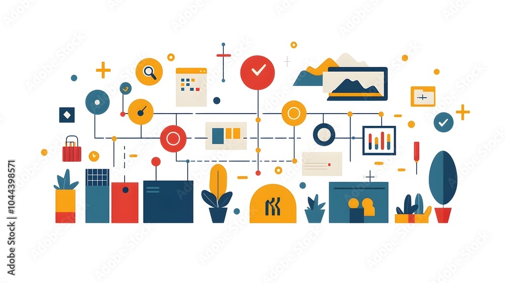 Poster framework grid transforming into a roadmap for aligning business strategy and organizational structu