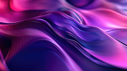 Obraz premium Abstract Purple and Pink Wavy Background with Metallic Sheen