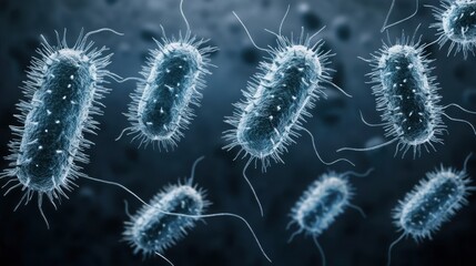 Obraz premium Ancient microbes under microscope reveal intricate cellular structures, showcasing their mysterious and ancient nature, ideal for scientific and educational content.