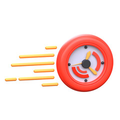 3D Fast Time Icon. Ideal for concepts related to efficiency, quickness, and productivity