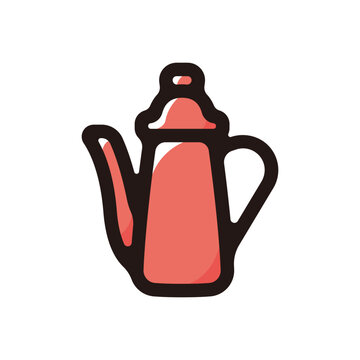recommend clip art: Tea kettle outline icon for graphic design, apps and websites