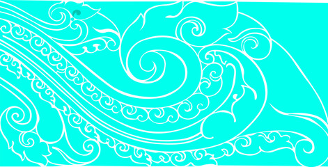 Traditional pattern of Indonesia. floral pattern