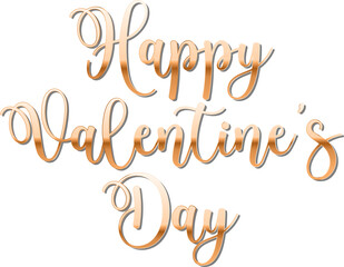 Valentine's Day text cut out