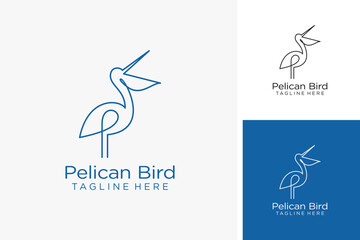Pelican bird logo design