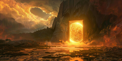 a door to the mountains, Gateway to the Mountains: A Scenic View, 