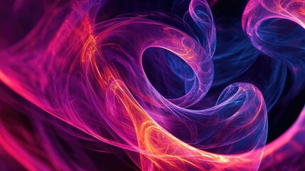Fototapeta premium Abstract Swirling Lines of Vibrant Pink and Blue Light
