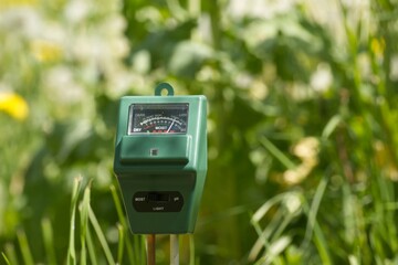 Measure soil with three way digital device