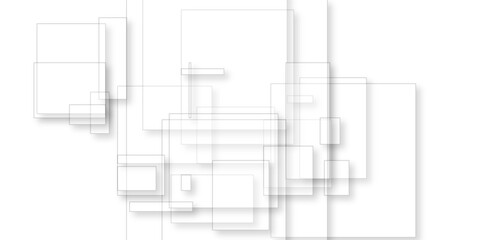 Abstract white geometric modern rectangle background Neomorphs design. White geometric abstract background with rhombus in sunlight with strict light shadows as tile pattern, 