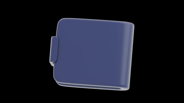 3D Animation of Secured Wallet Access | Alpha Channel