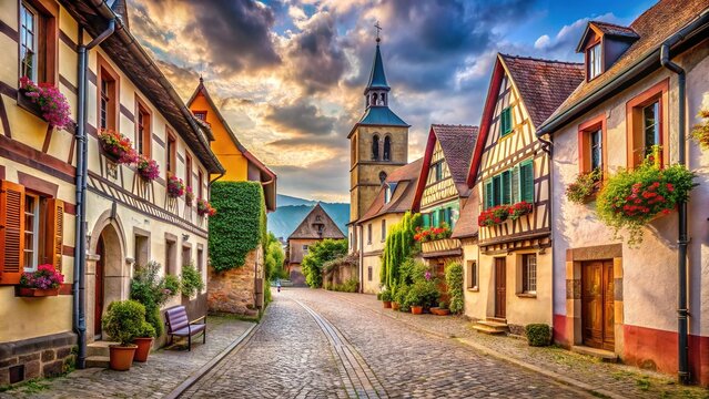 Capturing the essence of Rosheim, Alsace, in snapshots of bygone eras.