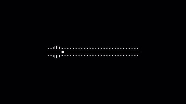  Audio waveform spectrum 30 seconds animation with transparent background,4k animated  digital audio spectrum background video
