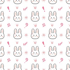 Obraz premium seamless pattern with rabbits
