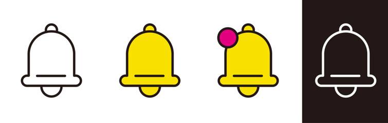 アラームや通知、お知らせのアイコンセット。