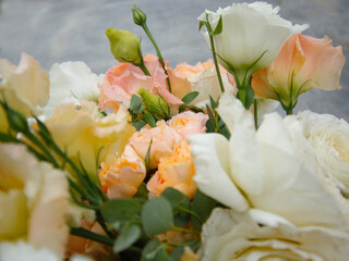 Neutral pastel flower simple bouquet